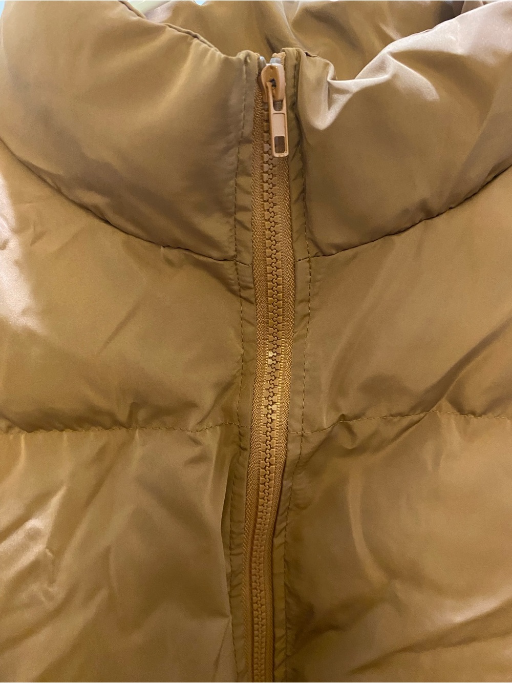 SHEIN Cropped Puffer Vest in Camel - Picture 3 of 5